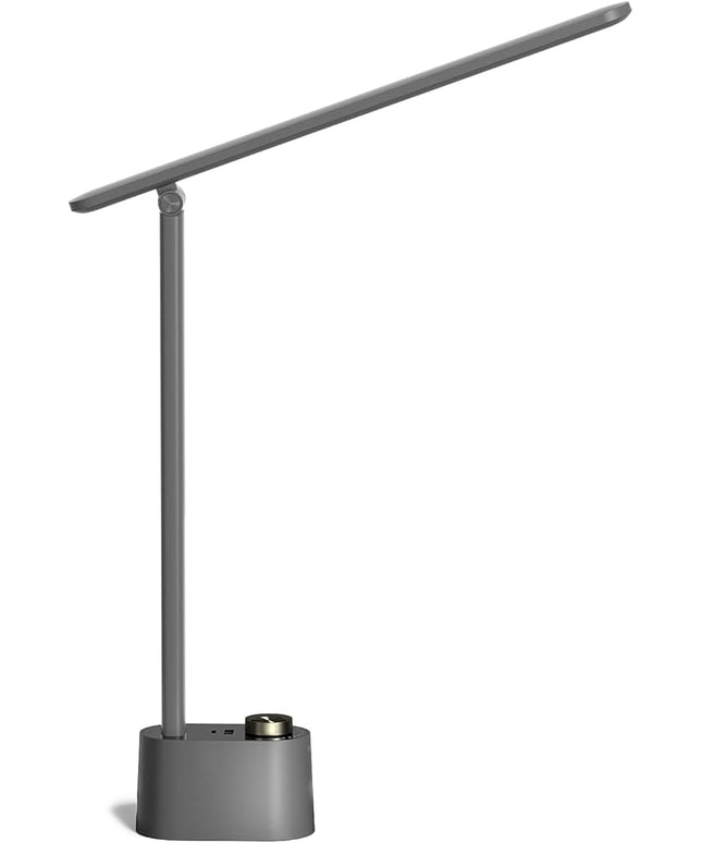 Honeywell HWT-H01 LED Desk Lamp Stepless Dimmable Table Lamp with USB A+C Dual Charging Port Eye-Caring Foldable Desk Light with 3 Color Modes for Home Office Bedroom Reading Study Sunturalux (Gray)