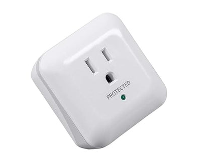 Monoprice Power & Surge - White | 1 Outlet Surge Protector with End of Service Alarm, 900 Joules 15A / 125V / 1875W, 10dB to 60dB