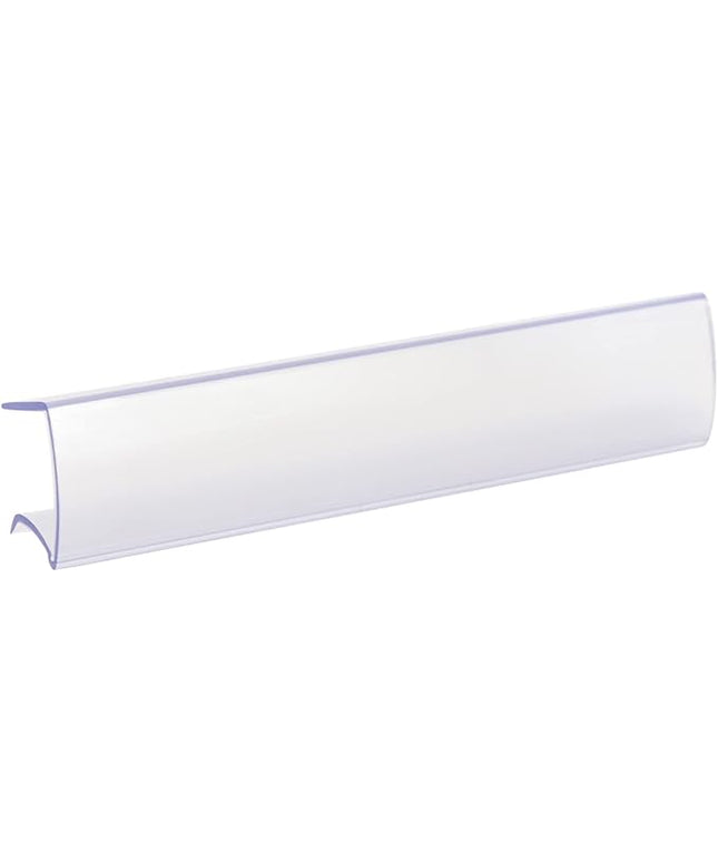 SmartSign Shelf Clip Label Holder | 1.125" x 6" Clear Plastic, for 1" Thick Shelves, Pack of 10