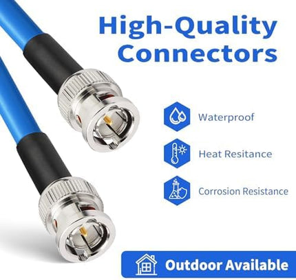 Superbat SDI Cable BNC Cable 3G/6G/12G HD-SDI Cable (Belden 1694A，2ft Supports HD-SDI/3G-SDI/4K/8K Camera SDI Video Cable Precision Video Cable (2Pcs)