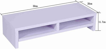 Monitor Riser, Wooden Stand, 2-Tier Design, Holds Up to 66 Pounds, Ideal for Office or Home Desk
