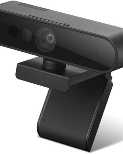 Lenovo HD 1080p Webcam (510 FHD)- Black w/ 4X Digital Zoom, 95° Wide Angle, 360° Rotation Pan & Tilt, Dual Microphones & Windows Hello