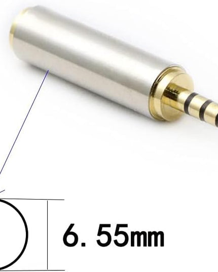 rgzhihuifz 3.5mm Female to 2.5mm Male Audio Adapter Converter Headphone 2.5mm to 3.5mm 3 Ring Jack Stereo or Mono 2 Pack