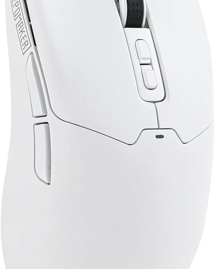 EPOMAKER Click Gaming Mouse Wireless 2.4Ghz/BT/Type-C, 800 to 42,000 DPI Adjustable, 8K Polling Rate, 500mAh, Lightweight Optical Mouse, for PC/Mac/Linux (White)