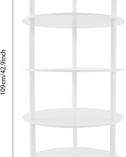 TFCFL 4 Tier Rotating Shoe Rack, Round Shoe Rack Storage, 360° Shoe Storage Organizer with 110lb Capacity, PVC Multi-Level Shelf for Shoes, Bags, Hats in Entryway, Closet, Bedroom