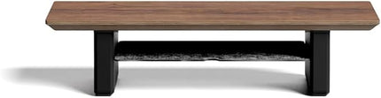 Raico Desk Cockpit Shelf Monitor Stand System Dual Screen Setup Wood Large Desk Accessory Organizer Unit (Walnut, Small | 18.8 Inches)