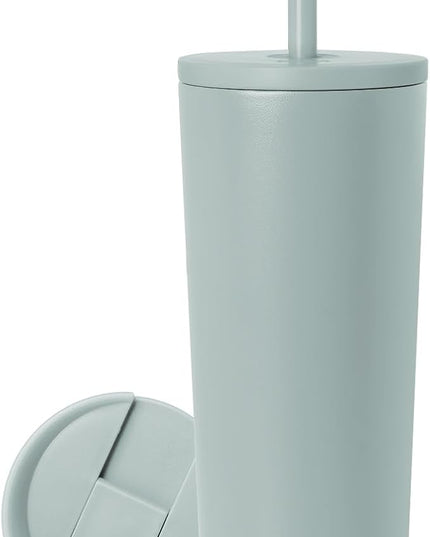 Simple Modern Insulated Tumbler with Lid and Straw | Iced Coffee Cup Reusable Stainless Steel Water Bottle Travel Mug | Gifts for Women Men Her Him | Classic Collection | 24oz | Sea Glass Sage