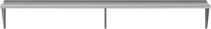 AmGood 96" Long X 18" Deep Stainless Steel Wall Shelf | NSF Certified | Appliance & Equipment Metal Shelving | Kitchen, Restaurant, Garage, Laundry, Utility Room