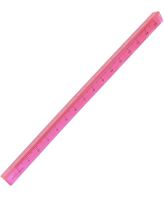Triangular Ruler 15CM Plastic Straight Ruler Practical Student Stationery Dual Scale Measuring Tool Office School Supplies Random Color
