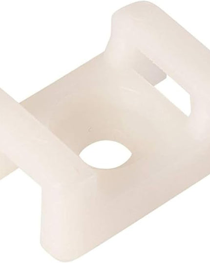 GTSE 8 Inch White Zip Ties, Saddle Mounts and Self Tapping Screws Set, 100 Pack Cable Ties, 50lb Strength, UV Resistant Strong Self-Locking Tie Wraps