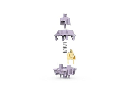 WS POM Purple Linear Mechanical Keyboard Switch (35Pcs) - 5 Pin Pre-lubed 22mm Dual-Stage Spring Switches with Full POM Material, Compatible with MX Keycaps for Gaming Keyboard