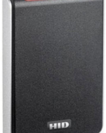 HID 40NKS-T0-000000 Signo 40 Contactless Smart Card Reader, Multi-Technology, Mobile Ready, Wall Switch Mount, Pigtail, Black with Silver Trim