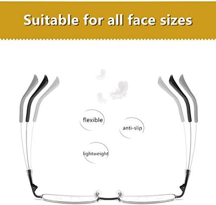 Progressive Multifocus Computer Reading Glasses Blue Light Blocking No Line Lenses Multifocal Readers for Men and Women