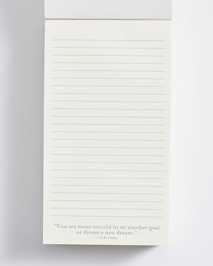 Eccolo Inspirational Quotes Thick Note Pad, "A Thought a Day" List Pad with 365 Inspirational Quotes for Notes, Memos - A Year of Positive Thinking, To Do List Notepad (Off-White, 4.5-x-8 Inches)