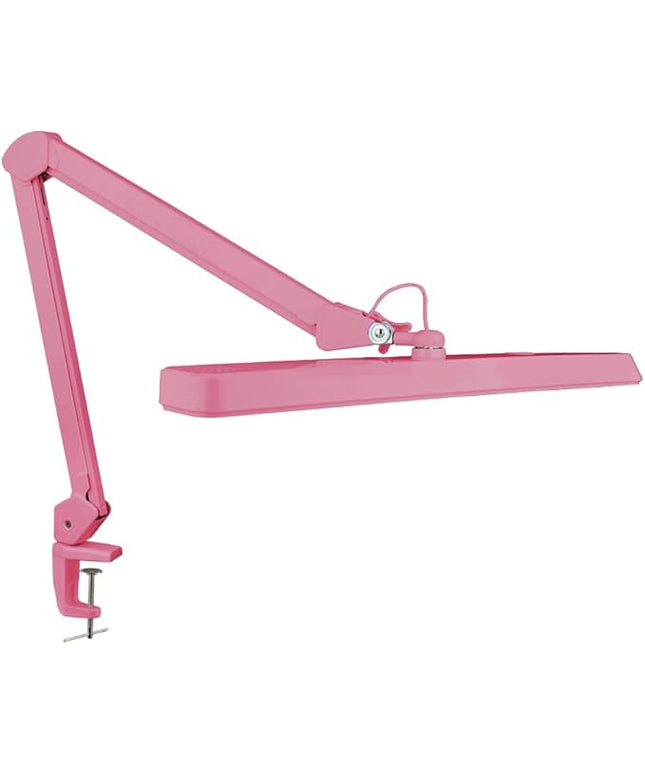 Neatfi XL 2,500 Lumens LED Task Lamp, 22 Inches Wide, 30W, 162 Pcs SMD LED, Eye-Caring, Desk Light with Clamp for Home, Office, and Study Room (Non-CCT, Pink)