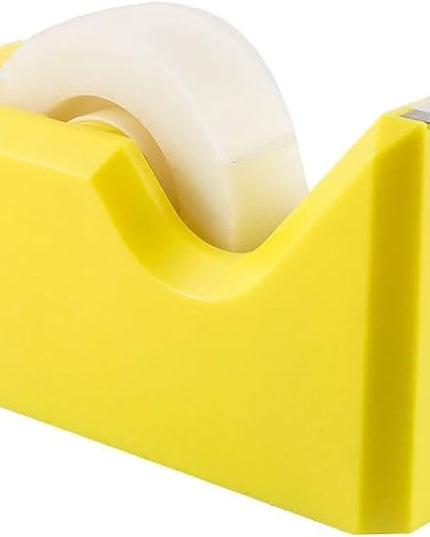 JAM PAPER Colorful Desk Tape Dispensers - Yellow - Sold Individually