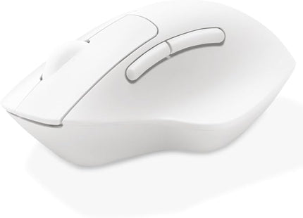 ELECOM Bluetooth Mouse Ergonomic Shape, Silent Click, 18-Month Battery Life, 2000DPI, 5 Buttons with Tilt Wheel, Optical Sensor, Compatible with PC, Mac, Laptop, SHELLPA, White (M-SH30BBSKWH)