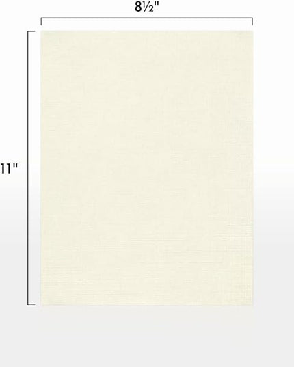 LUXPaper 8.5" x 11" Paper | Letter Size | Natural Linen | 80lb. Text | 500 Qty