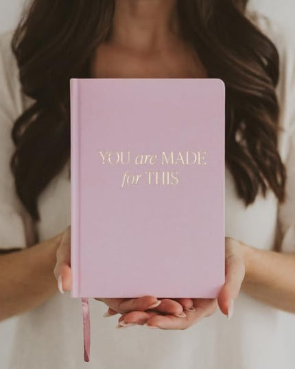 Sweet Water Decor You Are Made for This Journal, Cute Motivational Lined Composition Notebook for Women, 100 Ruled Pages for Writing, Pink Diary with Gold Foil Details
