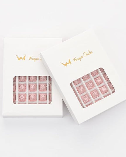 WS BigLucky Keyboard Switches, Mechanical Clicky Switches 5 Pins Pre Lubed Key Switch for MX Mechanical Keyboard 35Pcs (Pink)