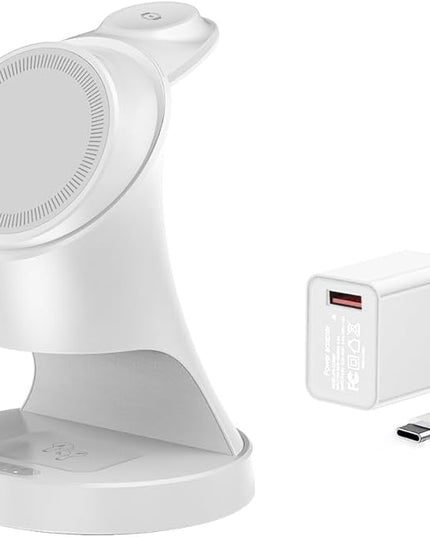 Wireless Charger,3 in 1 Magnetic Wireless Charger Stand, Fast Wireless Charging Dock for iPhone17/16/15/14/13/12 Series, Apple Watch Series, AirPods Pro.