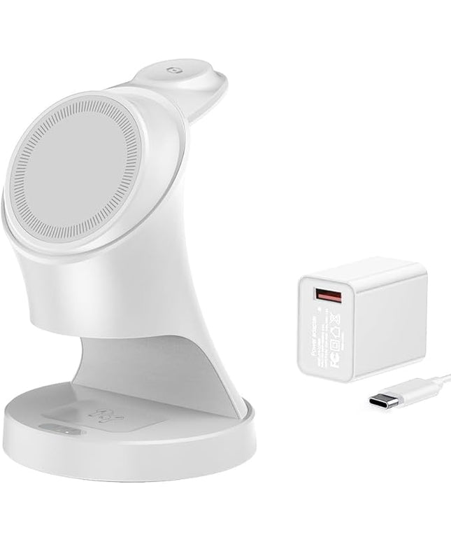 Wireless Charger,3 in 1 Magnetic Wireless Charger Stand, Fast Wireless Charging Dock for iPhone17/16/15/14/13/12 Series, Apple Watch Series, AirPods Pro.