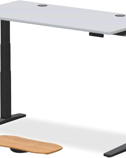 UPLIFTDESK V3 2-Leg White Laminate Wood Standing Desk – Adjustable Height, Advanced 1-Touch Memory Keypad, Under Desk Cable Management, Wire Grommets & Rocker Board (Black C-Frame, 60 x 30 inch)