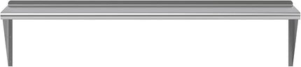AmGood 60" Long X 18" Deep Stainless Steel Wall Shelf | NSF | Appliance & Equipment Metal Shelving | Kitchen, Restaurant, Garage, Laundry, Utility Room