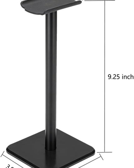 Deear Headphone Stand Gaming Headset Holder Universal Aluminum Metal Headphone Holder Hanger with Aluminum Supporting Bar Flexible Headrest ABS Solid Base for All Headphone,Black, HSB3602