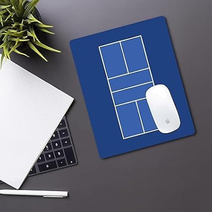 Racquet Inc Pickleball Court Mouse Pad – Blue Desk Mousepad with Fabric Surface – Pickleball-Themed Office Accessory for Work or Gaming – Compatible with Optical and Laser Mice