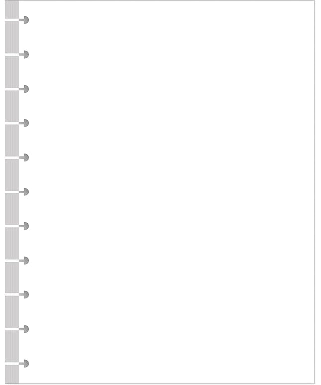Letter Size Blank Refill Paper, 11-Disc Discbound Blank Paper, 100Sheets / 200Pages TUL Blank Filler Paper, 100gsm White Paper, 8.5'' x 11''