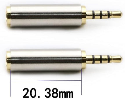 rgzhihuifz 3.5mm Female to 2.5mm Male Audio Adapter Converter Headphone 2.5mm to 3.5mm 3 Ring Jack Stereo or Mono 2 Pack