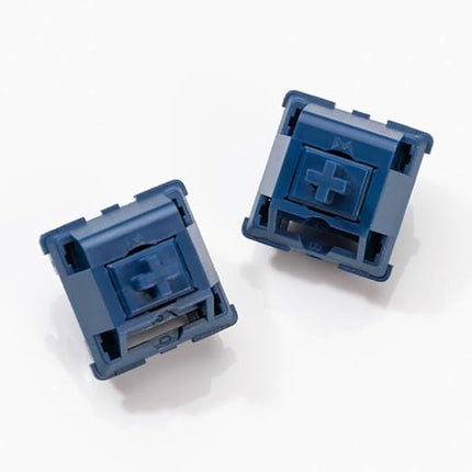 WS Light Tactile Mechanical Keyboard Switches Set, 5 Pin Navy Blue Factory Lubed Switch with POM Stem, 15.4mm Spring, Compatible with MX Keycaps for Gaming DIY Keyboard (35pcs)