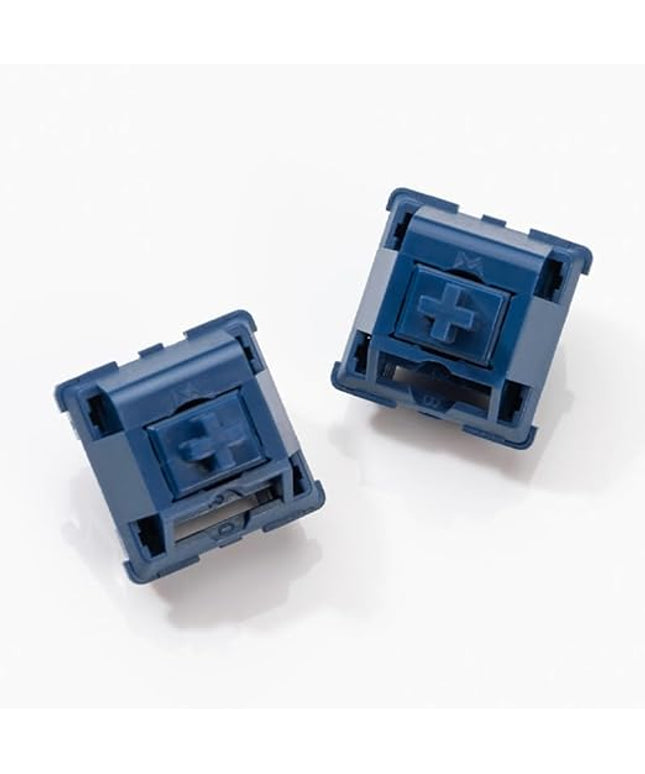 WS Light Tactile Mechanical Keyboard Switches Set, 5 Pin Navy Blue Factory Lubed Switch with POM Stem, 15.4mm Spring, Compatible with MX Keycaps for Gaming DIY Keyboard (35pcs)