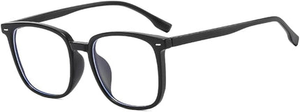 Siming Blue Light Blocking Glasses for Women and Men, Square Frame, TR90 Thermoplastic, Matte Black, Non-Polarized, Universal Fit