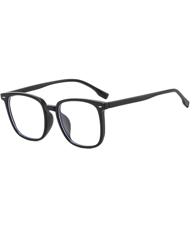 Siming Blue Light Blocking Glasses for Women and Men, Square Frame, TR90 Thermoplastic, Matte Black, Non-Polarized, Universal Fit