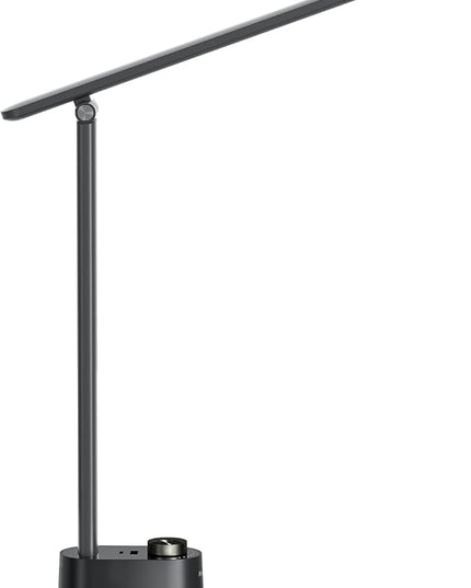 Honeywell Sunturalux™ LED Desk Lamp with USB Charging Ports HWT-H01 - Stepless Dimmable Eye Caring Desk Light for Home Office Bedroom Bedside College Dorm, Foldable Table Lamp Reading Lamp Black