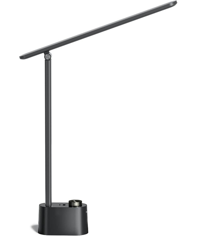 Honeywell Sunturalux™ LED Desk Lamp with USB Charging Ports HWT-H01 - Stepless Dimmable Eye Caring Desk Light for Home Office Bedroom Bedside College Dorm, Foldable Table Lamp Reading Lamp Black