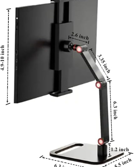 Portable Monitor Holder for 6-17.3 Inch Screen Desktop Expandable Monitor Stand 12.9 inch Tablet Stand