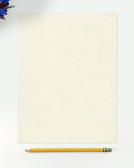 LUXPaper 8.5" x 11" Paper | Letter Size | Natural Linen | 80lb. Text | 500 Qty