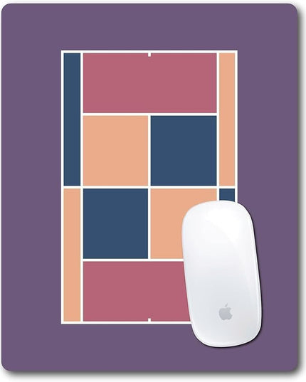 Racquet Inc Tennis Court Mouse Pad – Purple Desk Mousepad with Fabric Surface – Tennis-Themed Office Accessory for Work or Gaming – Compatible with Optical and Laser Mice