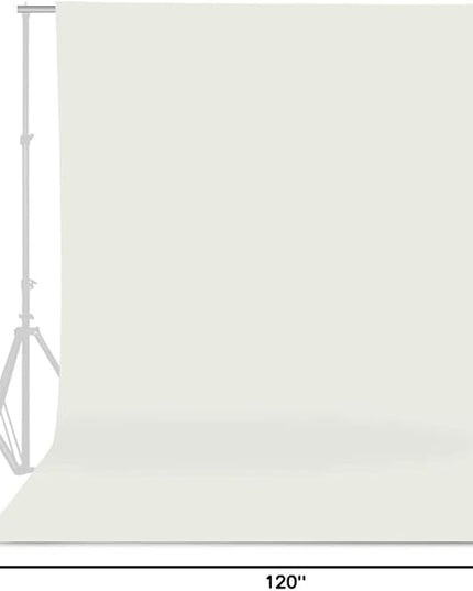 GFCC Ivory Backdrop Photography Background - 6FT x 10FT Photo Backdrop for Photoshoot Photography Video Recording Background Screen Picture Curtain