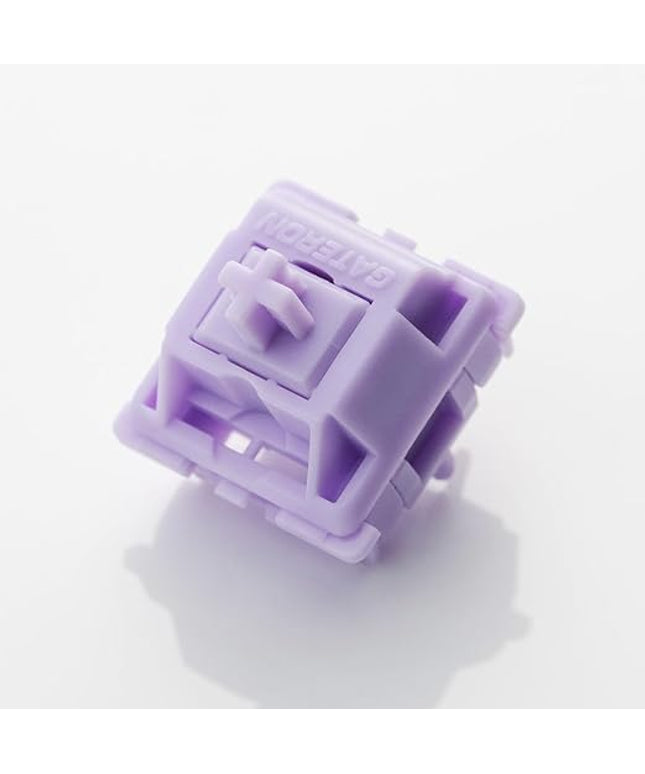 WS POM Purple Linear Mechanical Keyboard Switch (35Pcs) - 5 Pin Pre-lubed 22mm Dual-Stage Spring Switches with Full POM Material, Compatible with MX Keycaps for Gaming Keyboard