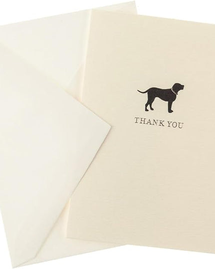 Graphique La Petite Presse Boxed Blank Thank You Cards - Black Lab with Gold Foil - Perfect Thank Yous for Gifts, Weddings, Bridal Showers, and More - Pack of 10 Cards with Envelopes (3.25 x 4.75")