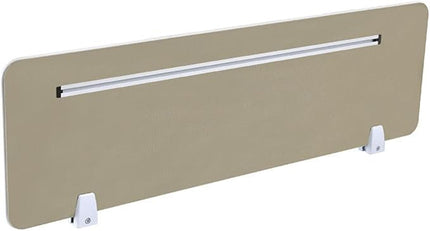 Table Mounted Modesty Panel ，Sneeze Guard Desk Divider， with Slot Sound Proof Mounted Privacy Panel，for Office Cubicle(Brown,120cmX30cm)