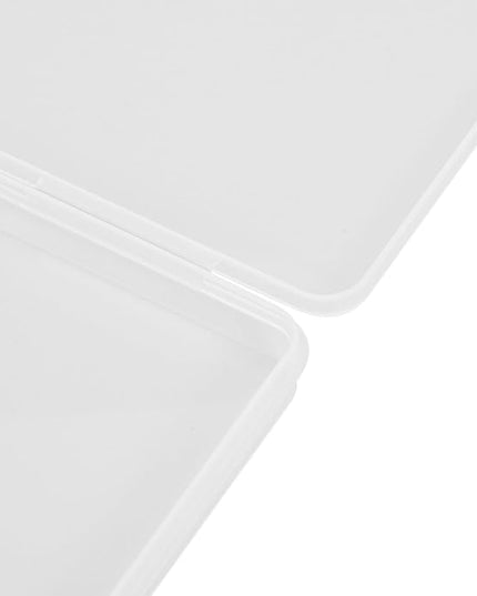 2pcs Flat Document Organizer Boxes 24X24X1.5Cm, Small File Storage Containers with Lid for Office Desktop Filing and Photo/Card Storage