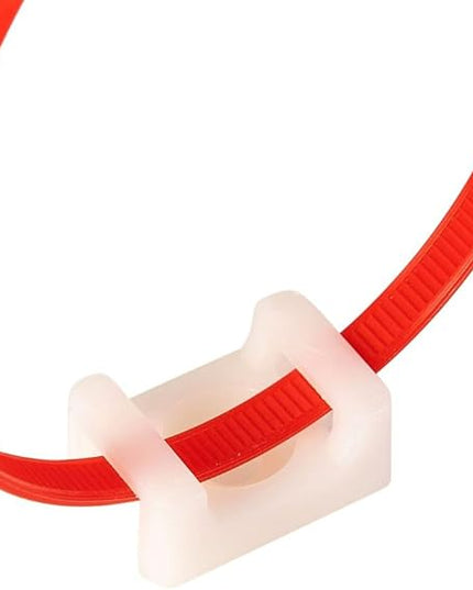GTSE 18,000 Full Carton Of White/Clear Screw Mounts, Zip Ties Up To 0.2" Wide, Saddle Type Zip Tie Anchors