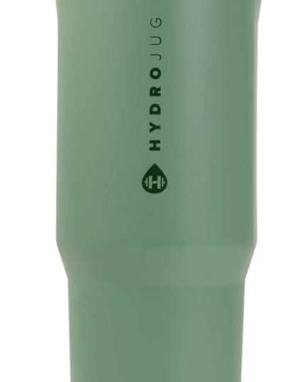 HydroJug Sport - Stainless Steel Tumbler with Straw, Vacuum Insulated, 40oz Leakproof Water Bottle, Ergonomic Design, Reusable, Dishwasher Safe, Rubber Base, Durable for Gym or Outdoors, Sage