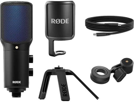Rode NT-USB+ Professional USB Microphone with Microphone Arm & Cloth (3 Items)