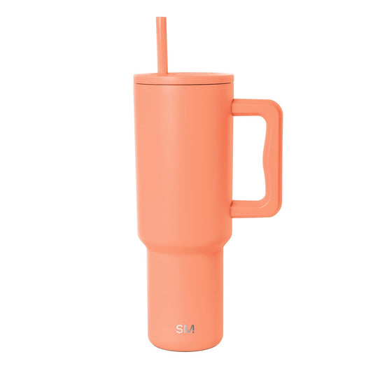 Simple Modern Tumbler with Handle and Straw | 40oz | Orange